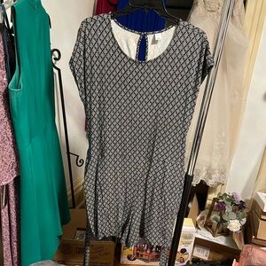Black and White Patterned Women's Romper